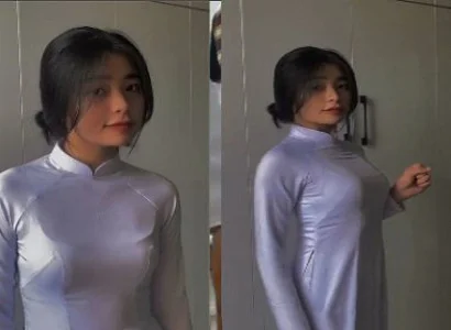 Mông tròn áo dài phê cả người